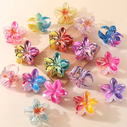 2/4PCS Fashion Women Flower Hair Clips Vacation Bohemia Egg Flower