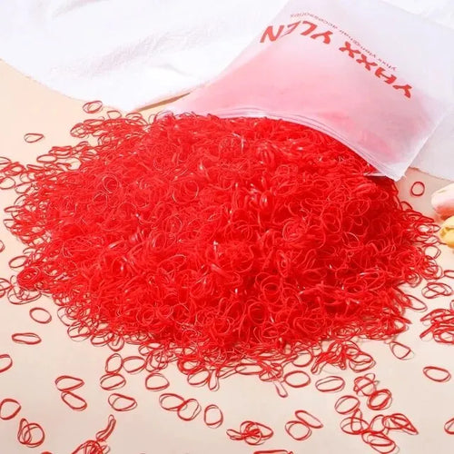 1000Pcs Colorful Small Disposable Hair Bands Scrunchie Girls Elastic