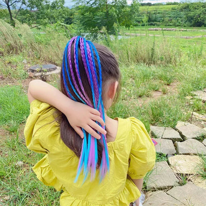 1PCS New Girls Colorful Wigs Ponytail Kids Hair Accessories Head Band