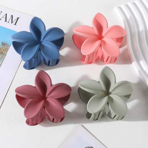 2/4PCS Fashion Women Flower Hair Clips Vacation Bohemia Egg Flower