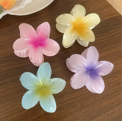 2/4PCS Fashion Women Flower Hair Clips Vacation Bohemia Egg Flower