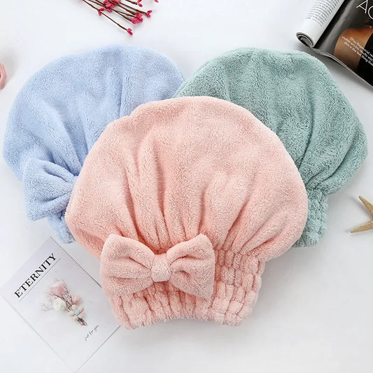 Bamboo Hair Towel Wrap,Microfiber Hair Drying Shower Turban with