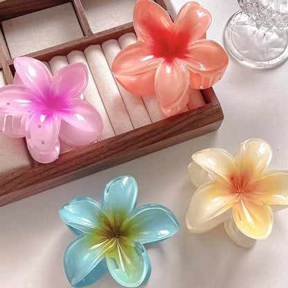 2/4PCS Fashion Women Flower Hair Clips Vacation Bohemia Egg Flower